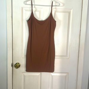 Nude body-con dress